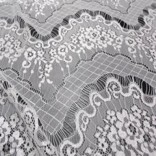 Ткань Гипюр ресничка (белый)